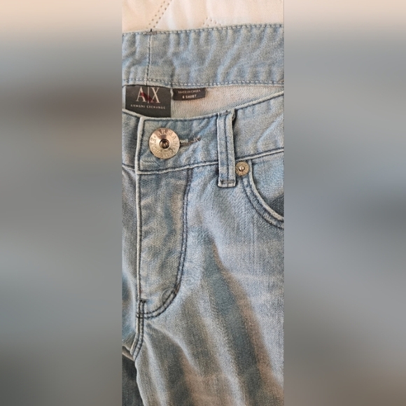 πArmani Exchange Designer Vintage Light Wash Blue Flare Jeansπ - Picture 10 of 10